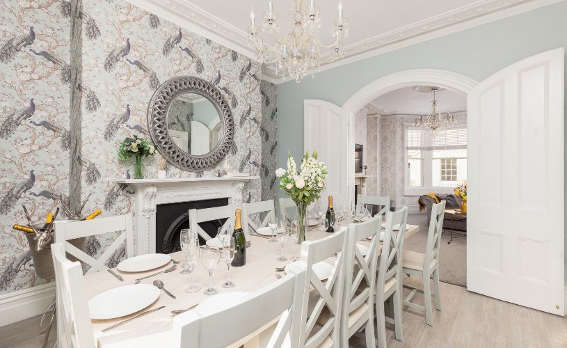 Dining room at Charlotte House in Bath